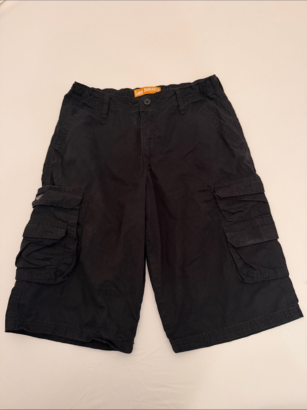Lee black adjustable waist cargo shorts